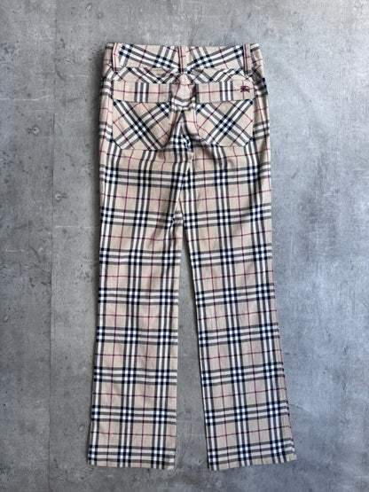 Burberry Blue Label Nova Check Cotton Trousers
