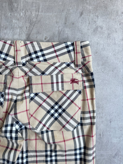 Burberry Blue Label Nova Check Cotton Trousers