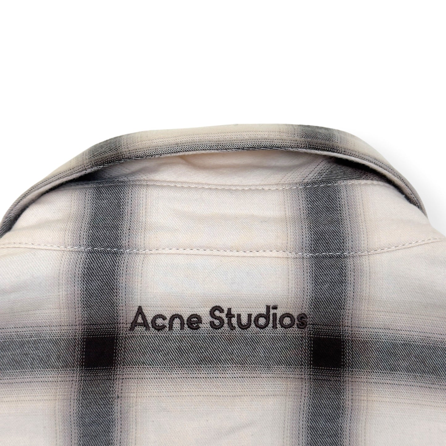 ACNE STUDIOS CHECK BUTTON UP JACKET CREAM 52 / L | Large, Cream