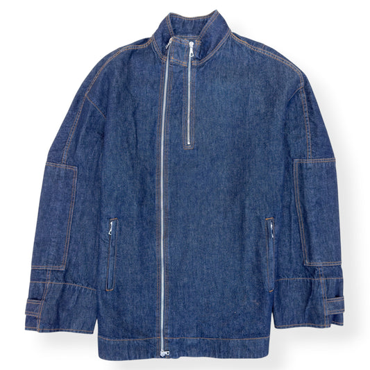DRIES VAN NOTEN DENIM ZIP JACKET INDIGO XL | XL, Indigo