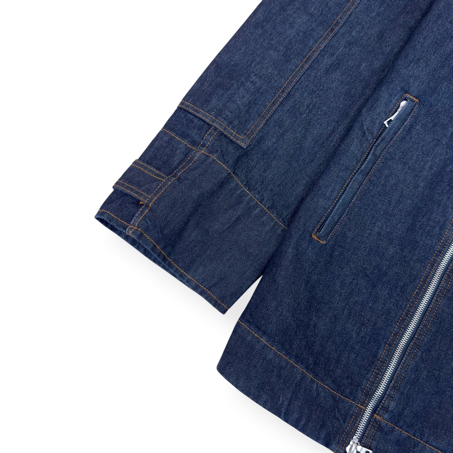 DRIES VAN NOTEN DENIM ZIP JACKET INDIGO XL | XL, Indigo