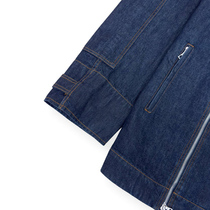 DRIES VAN NOTEN DENIM ZIP JACKET INDIGO XL | XL, Indigo