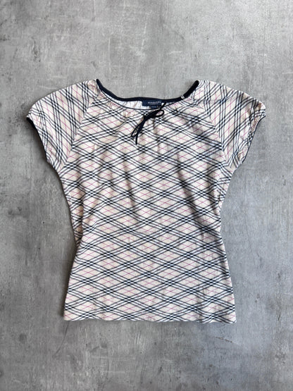 Burberry Bow Nova Check Baby Tee