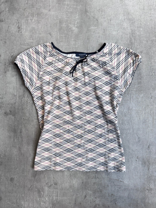 Burberry Bow Nova Check Baby Tee