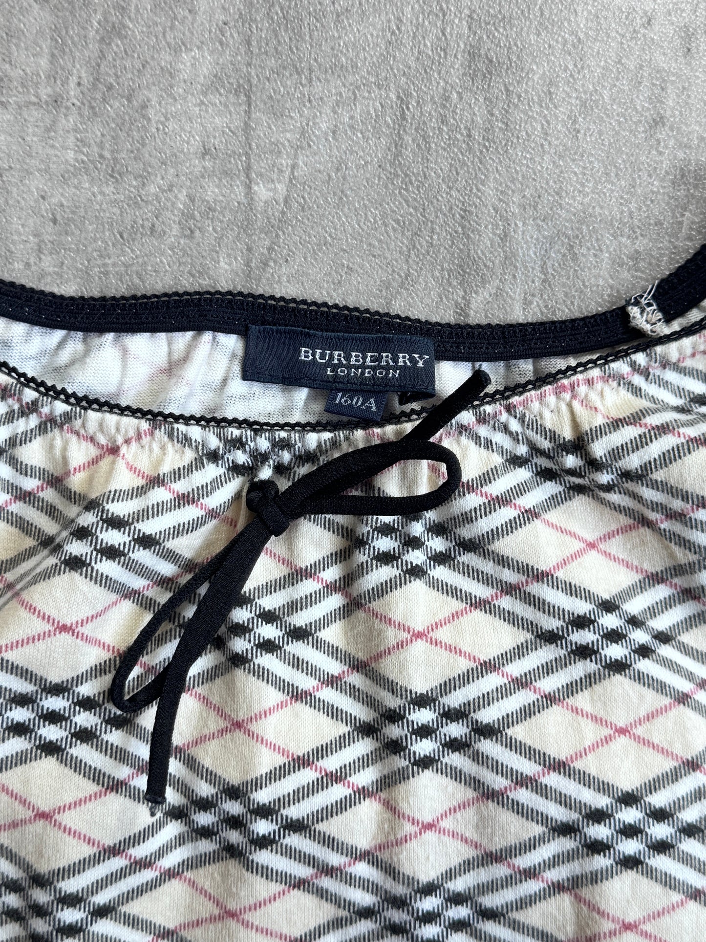 Burberry Bow Nova Check Baby Tee