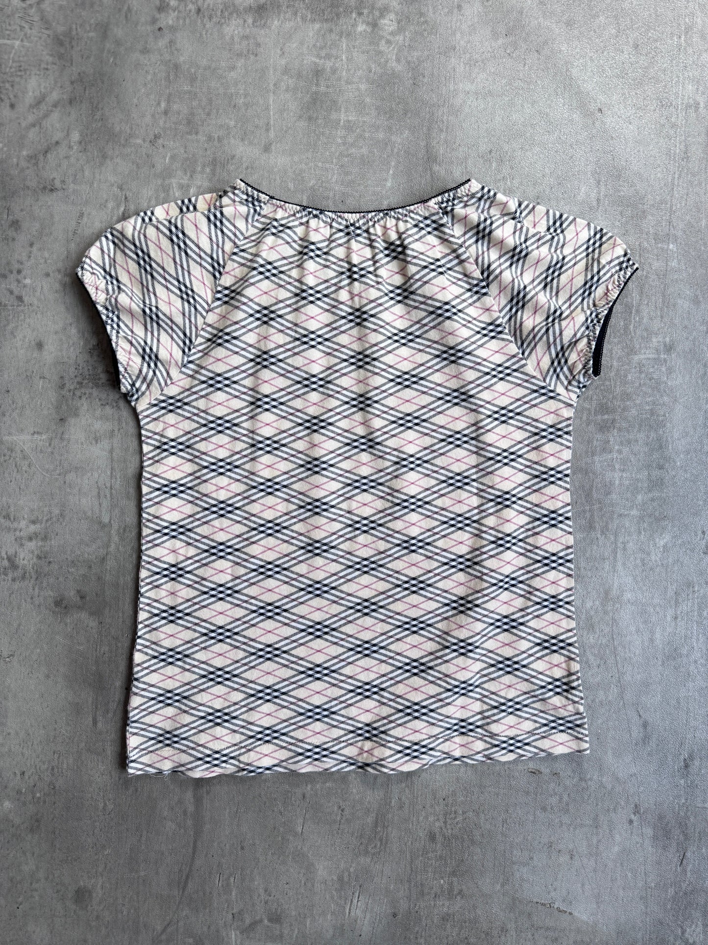 Burberry Bow Nova Check Baby Tee