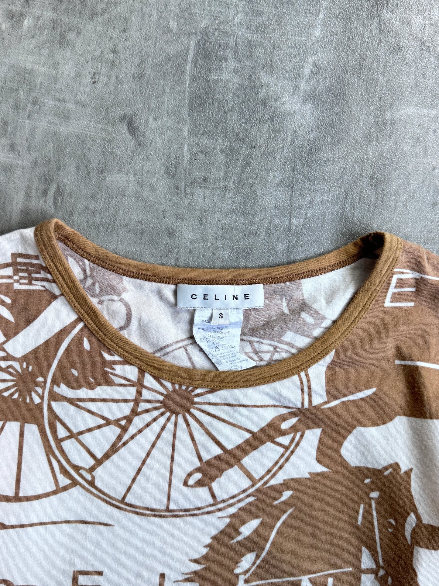 Celine Horse Carriage Two Tone Tee SC: 5782