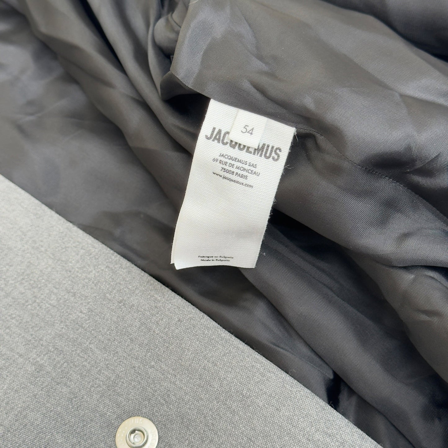 JACQUEMUS LES SCULPTURES CROPPED JACKET GREY 54 / XXL | XXL, Grey