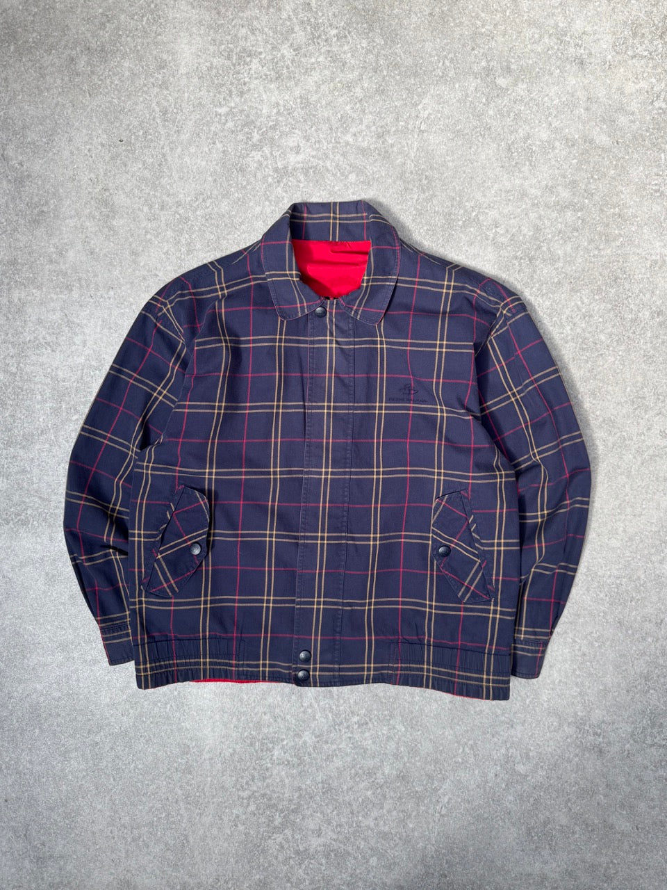 Pierre Balmain Reversible Multicolour Plaid Harrington Jacket