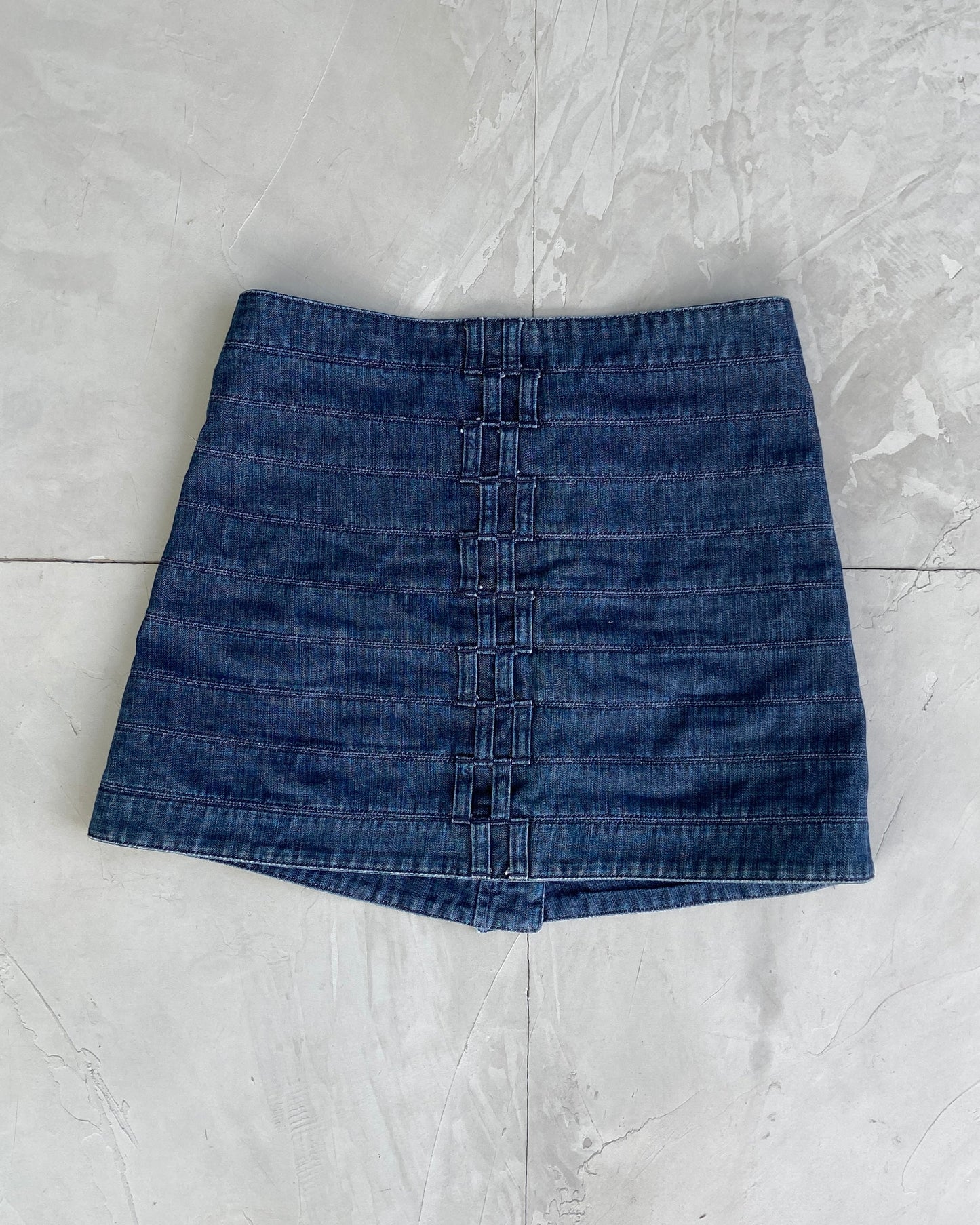 BURBERRY DENIM WRAP SKIRT - S/M