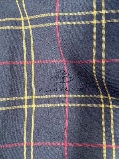 Pierre Balmain Reversible Multicolour Plaid Harrington Jacket