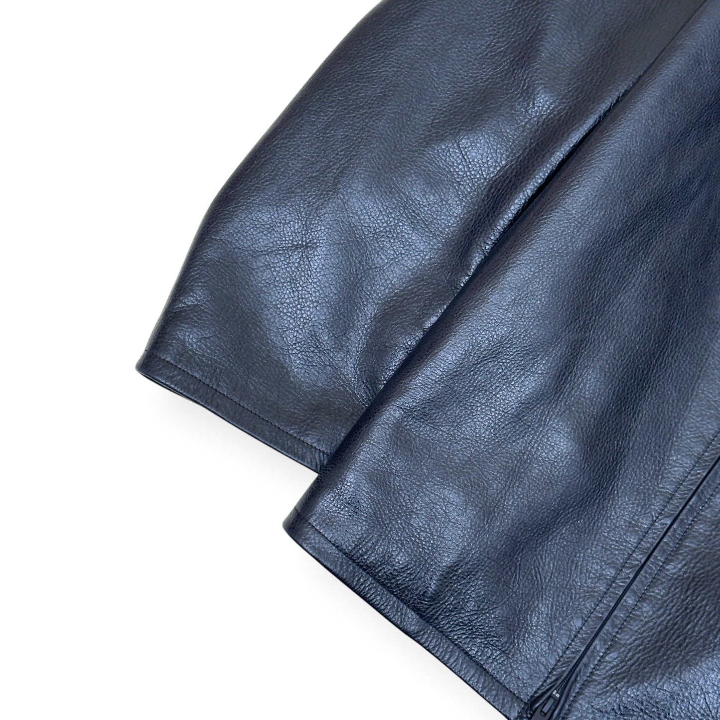 FEAR OF GOD ETERNAL LEATHER ZIP JACKET BLACK XL | XL, Black