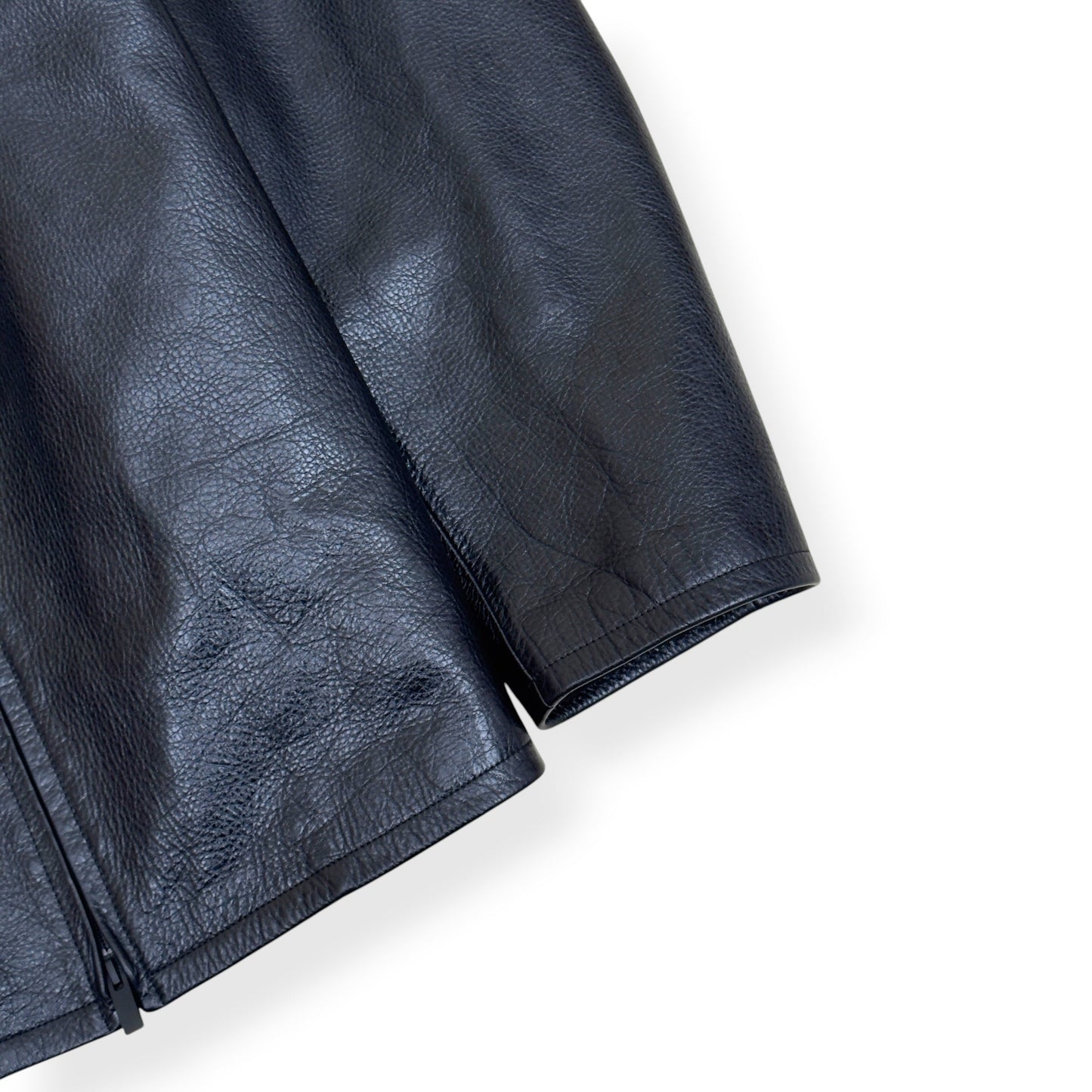 FEAR OF GOD ETERNAL LEATHER ZIP JACKET BLACK XL | XL, Black