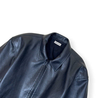FEAR OF GOD ETERNAL LEATHER ZIP JACKET BLACK XL | XL, Black