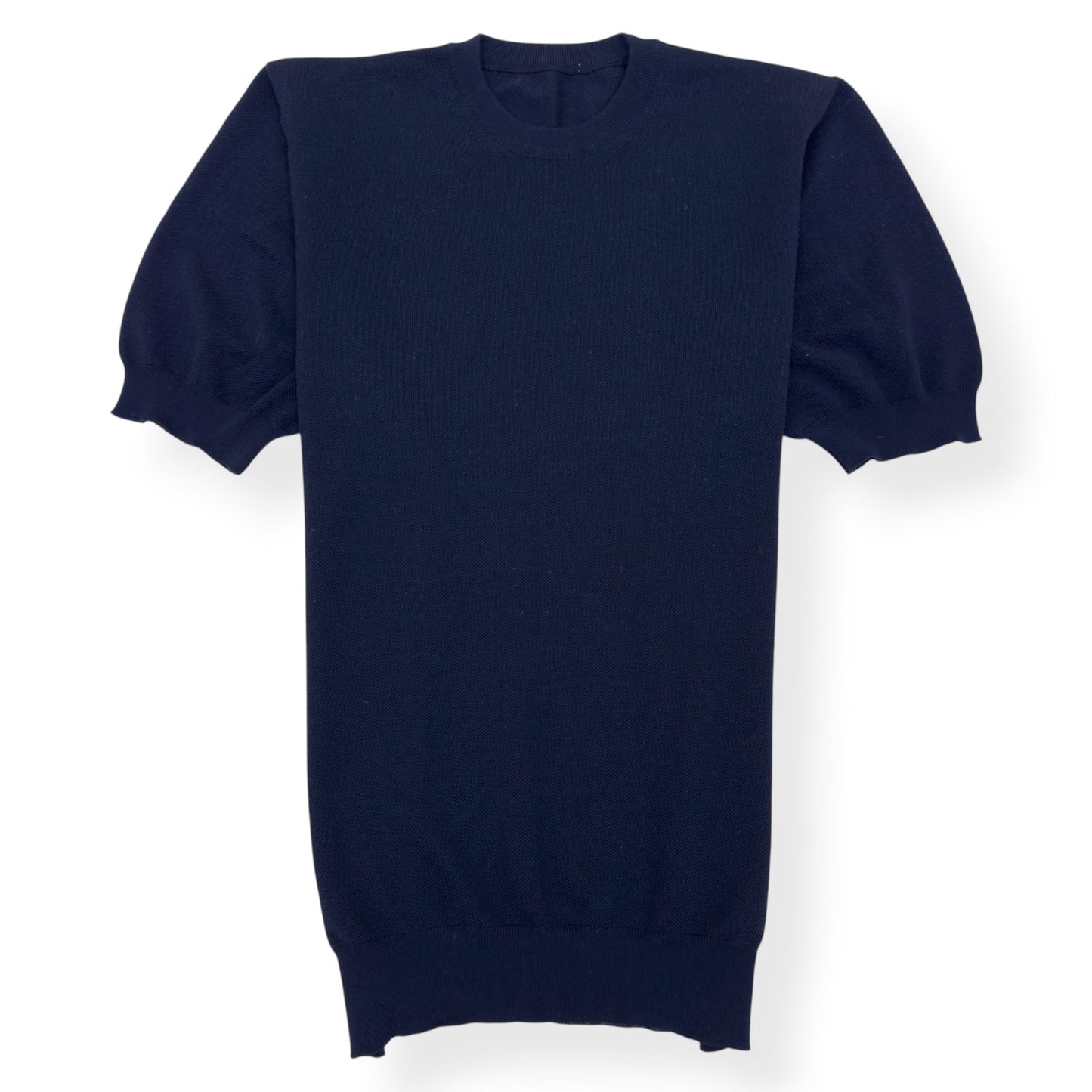 THOM SWEENEY SUPERFINE MERINO WOOL SHORT SLEEVE KNIT T-SHIRT BLACK L | Large, Black