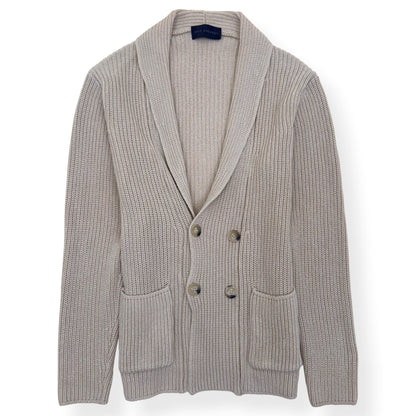 THOM SWEENEY COTTON SHAWL COLLAR CARDIGAN ECRU 50 / M | Medium, Ecru