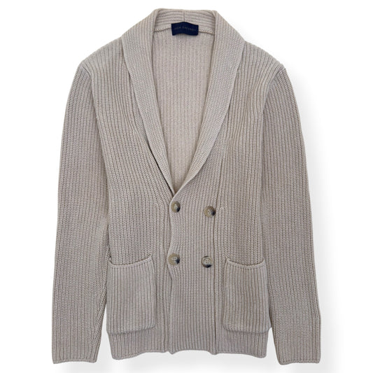 THOM SWEENEY COTTON SHAWL COLLAR CARDIGAN ECRU 50 / M | Medium, Ecru