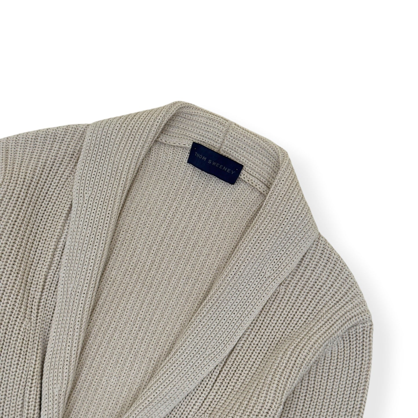 THOM SWEENEY COTTON SHAWL COLLAR CARDIGAN ECRU 50 / M | Medium, Ecru