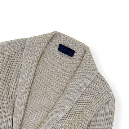 THOM SWEENEY COTTON SHAWL COLLAR CARDIGAN ECRU 50 / M | Medium, Ecru