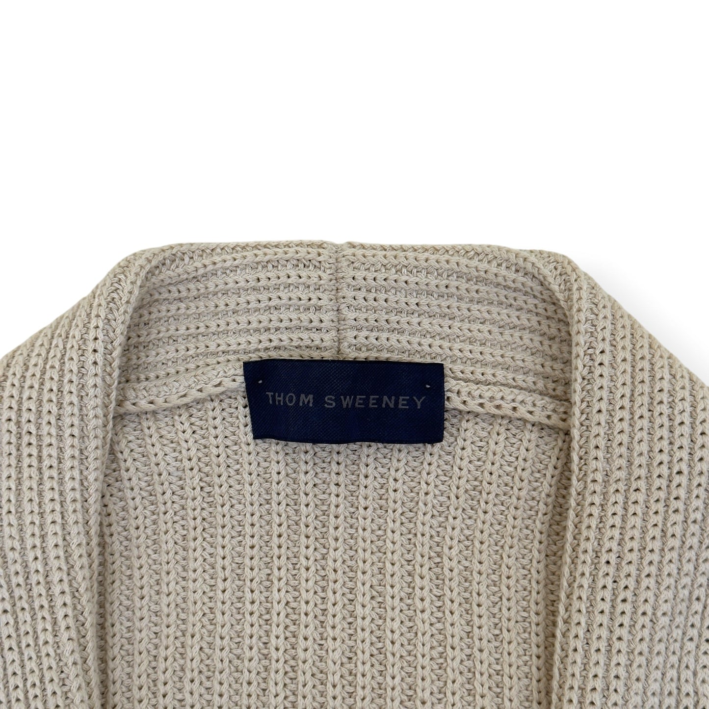 THOM SWEENEY COTTON SHAWL COLLAR CARDIGAN ECRU 50 / M | Medium, Ecru