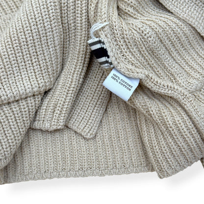THOM SWEENEY COTTON SHAWL COLLAR CARDIGAN ECRU 50 / M | Medium, Ecru