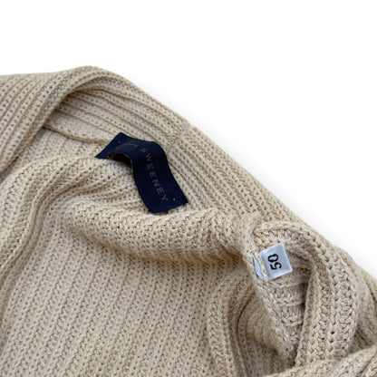 THOM SWEENEY COTTON SHAWL COLLAR CARDIGAN ECRU 50 / M | Medium, Ecru