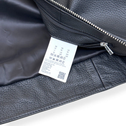 BOSS LEATHER ZIP JACKET NAVY 52 / XL | XL, Navy
