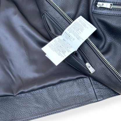 BOSS LEATHER ZIP JACKET NAVY 52 / XL | XL, Navy