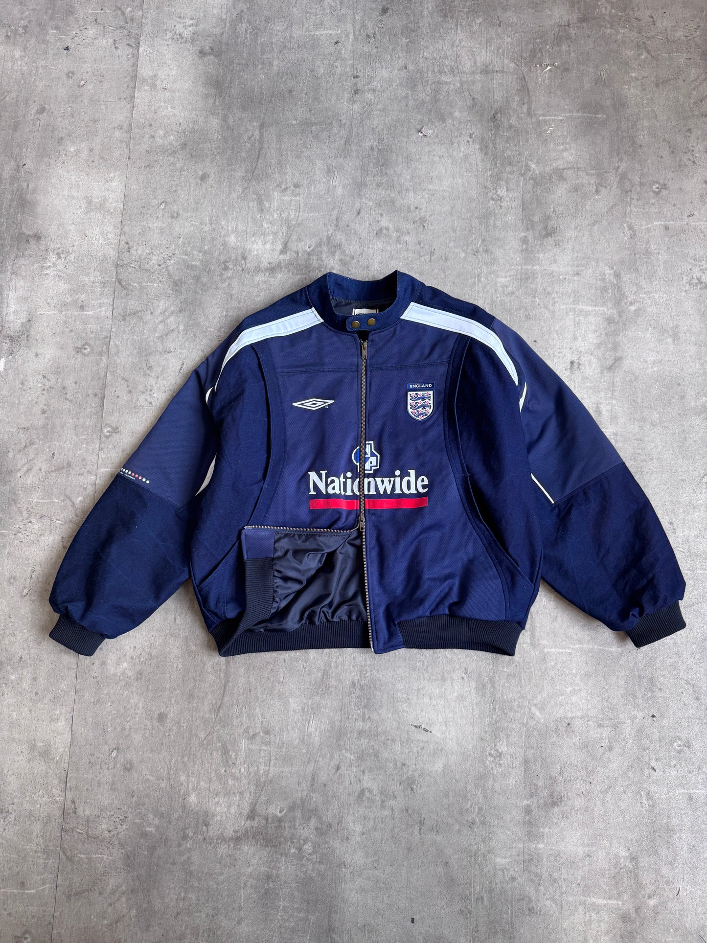VT Rework: England x Umbro Structured Denim Blouson | Medium, Multicoloured