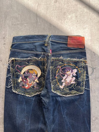 RMC Monster Embroidered Dark Wash Jeans
