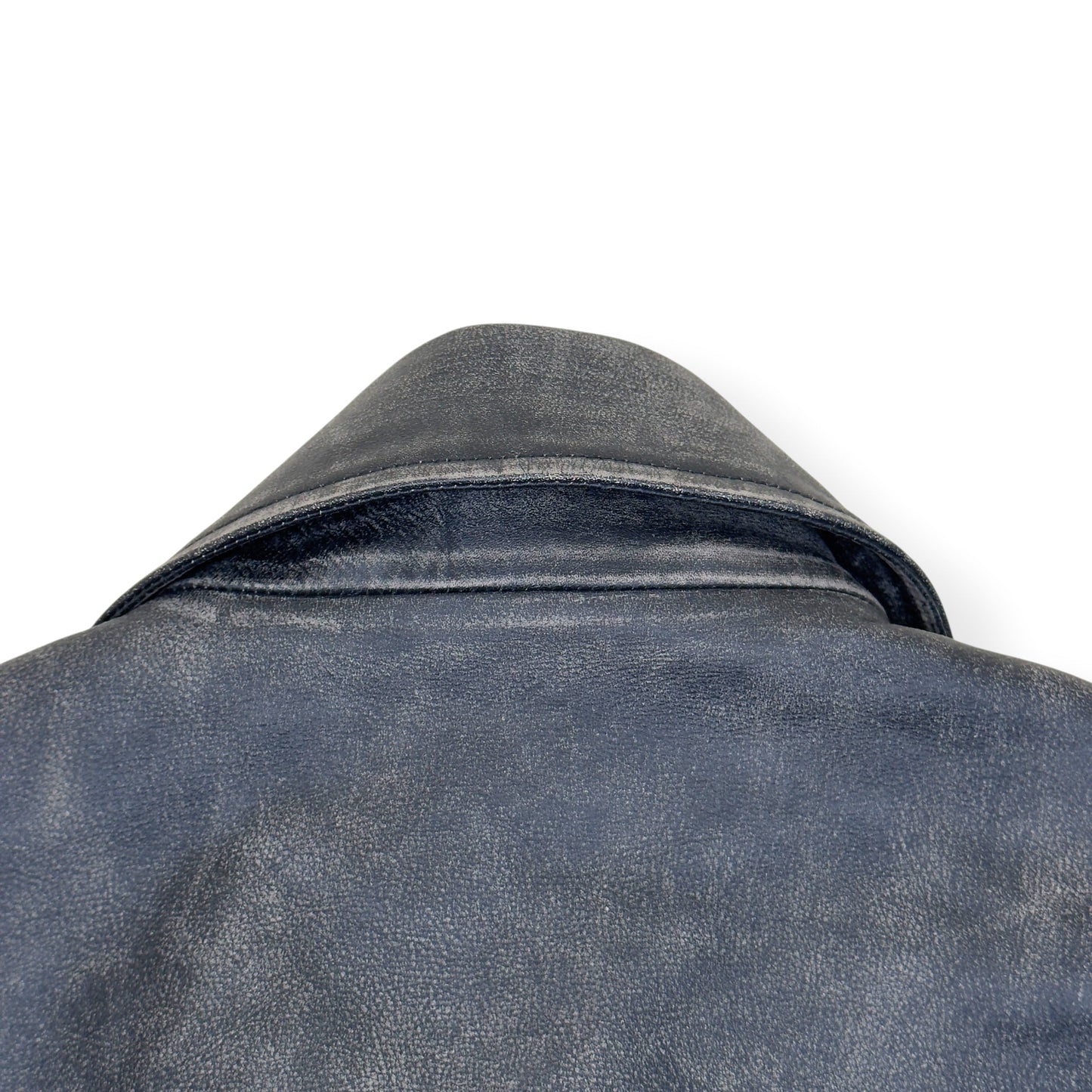 ACNE STUDIOS DISTRESSED LEATHER BIKER JACKET GREY 50 / L | Large, Grey