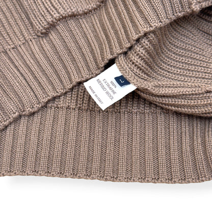 THOM SWEENEY EXTRAFINE MERINO WOOL SHAWL COLLAR CARDIGAN TAUPE L | Large, Taupe