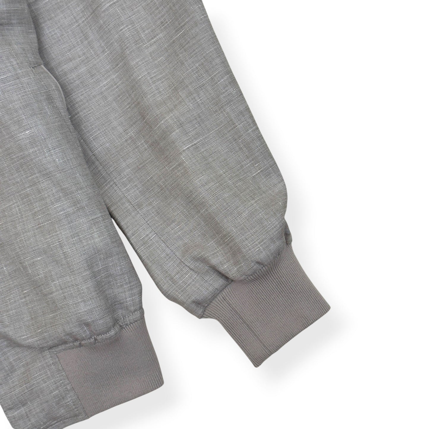 THOM SWEENEY WOOL / LINEN SILK ZIP-UP JACKET GREY 52 / L | Large, Grey