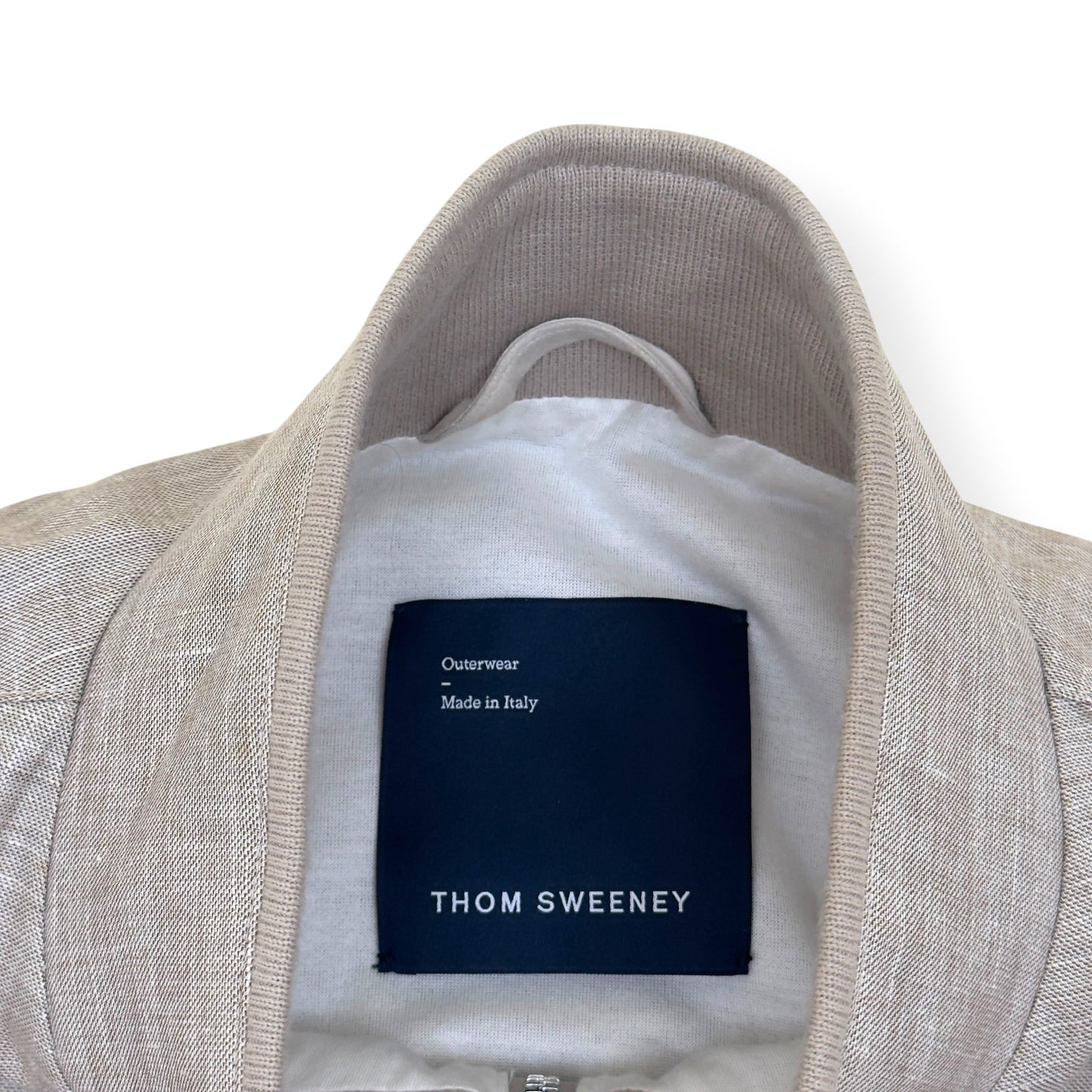 THOM SWEENEY WOOL / LINEN SILK ZIP-UP JACKET GREY 52 / L | Large, Grey