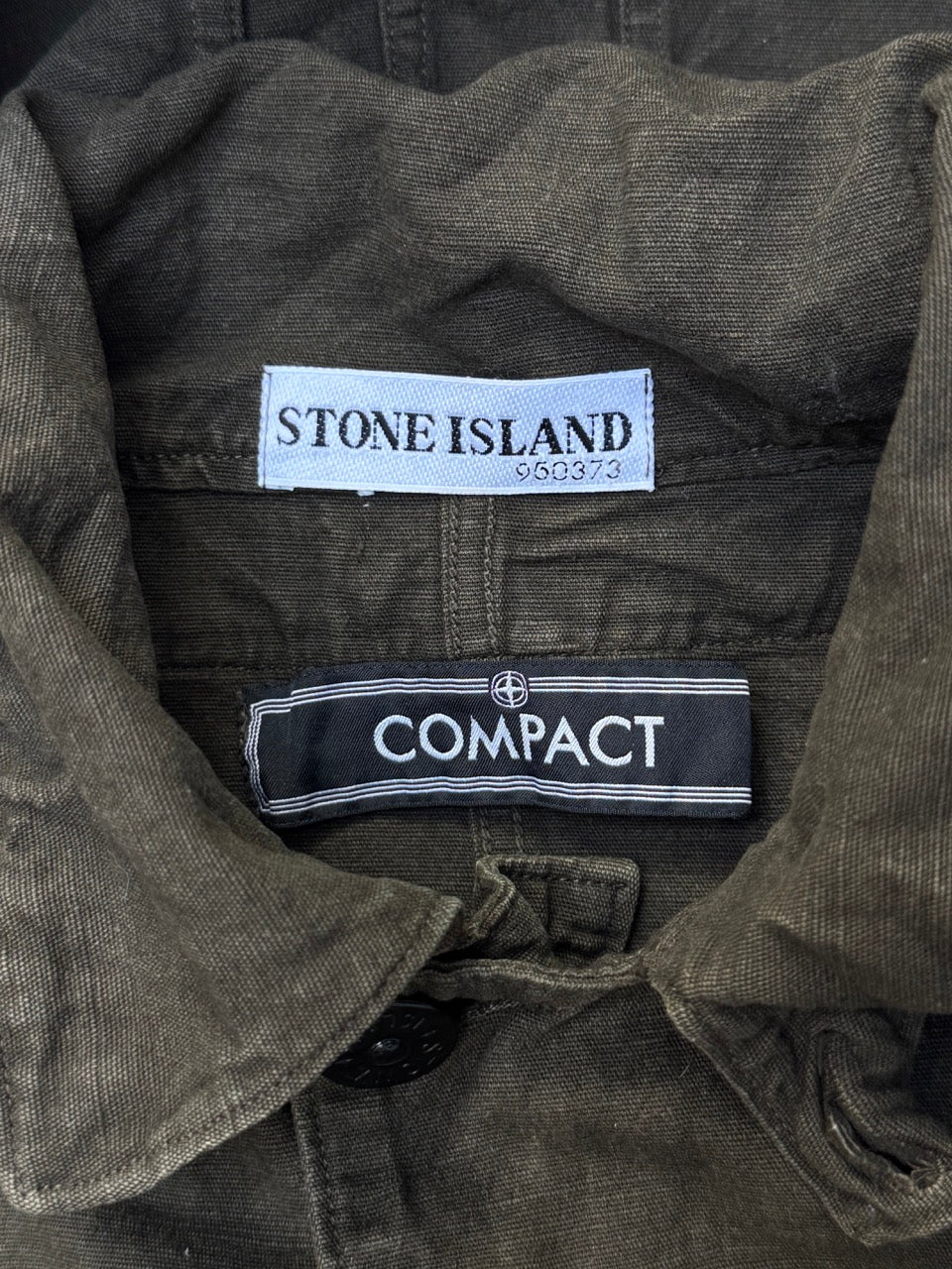 S/S 2003 Stone Island Compact Khaki Hooded Jacket
