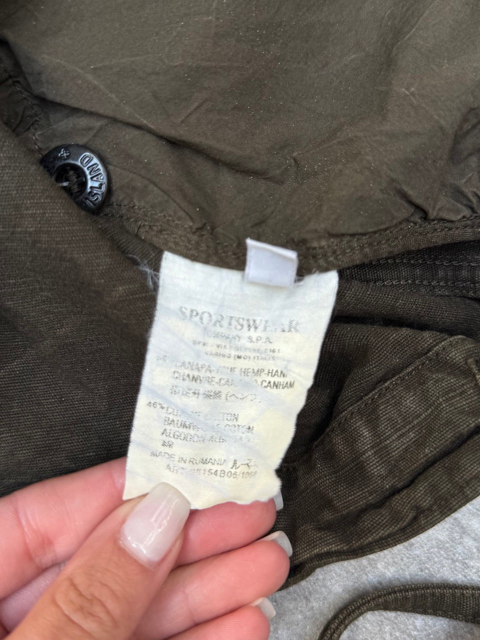 S/S 2003 Stone Island Compact Khaki Hooded Jacket