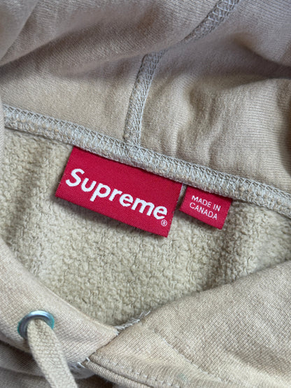 Supreme Beige Small Box Cotton Hoodie