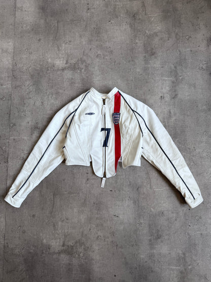 VT Rework: England "7" Leather Football Jacket | Extra Small, Multicoloured