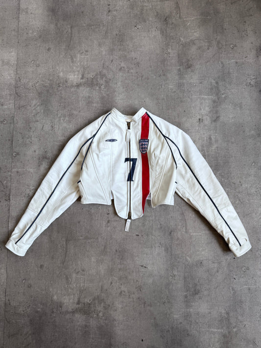 VT Rework: England "7" Leather Football Jacket | Extra Small, Multicoloured