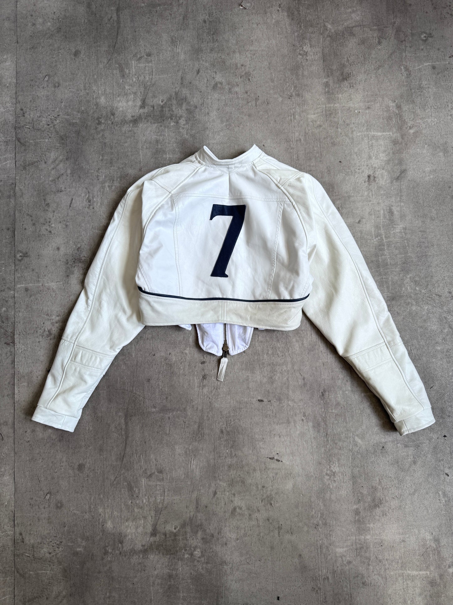VT Rework: England "7" Leather Football Jacket | Extra Small, Multicoloured