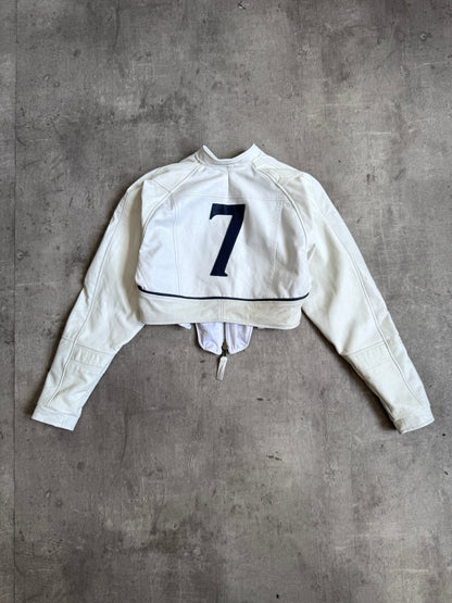 VT Rework: England "7" Leather Football Jacket | Extra Small, Multicoloured