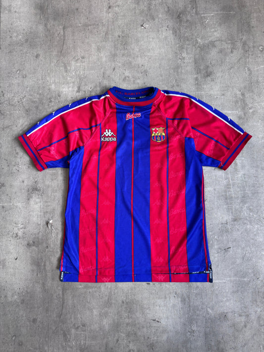 1997-1998 FC Barcelona Home Football Tee | Small, Multicoloured