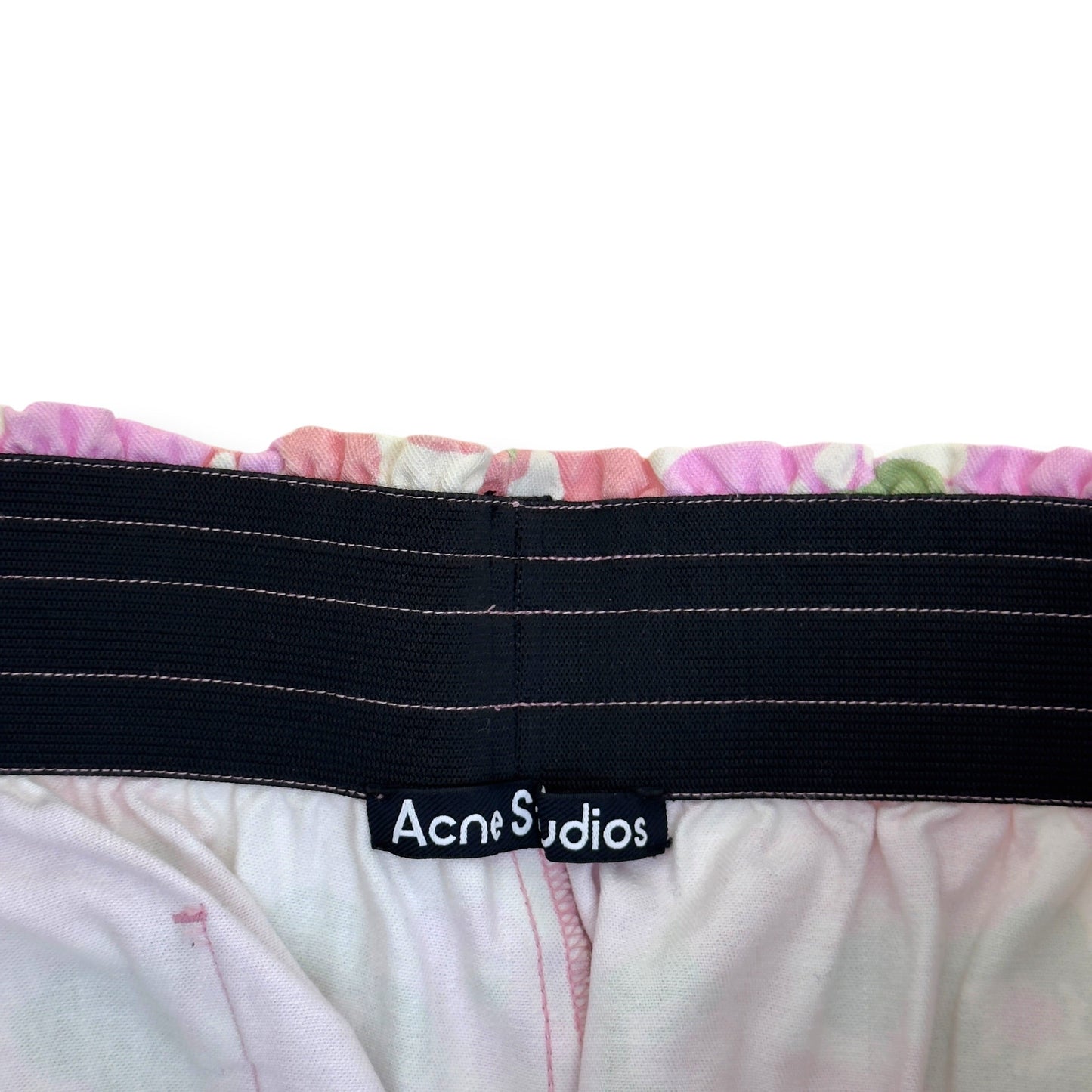 ACNE STUDIOS FLORAL PRINT WIDE LEG TROUSERS PINK M | Medium, Pink