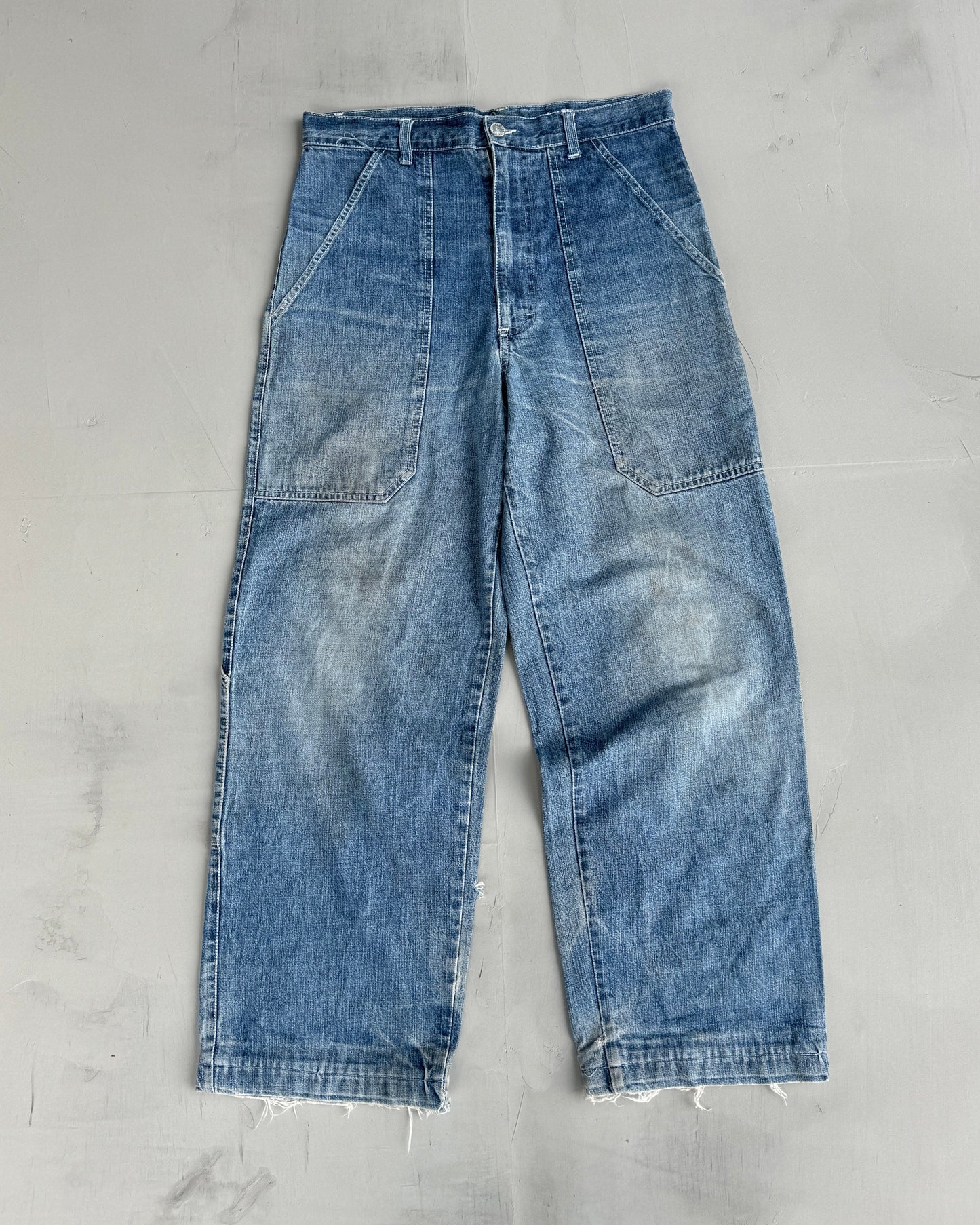 90'S STACCATO WIDE LEG DISTRESSED JEANS