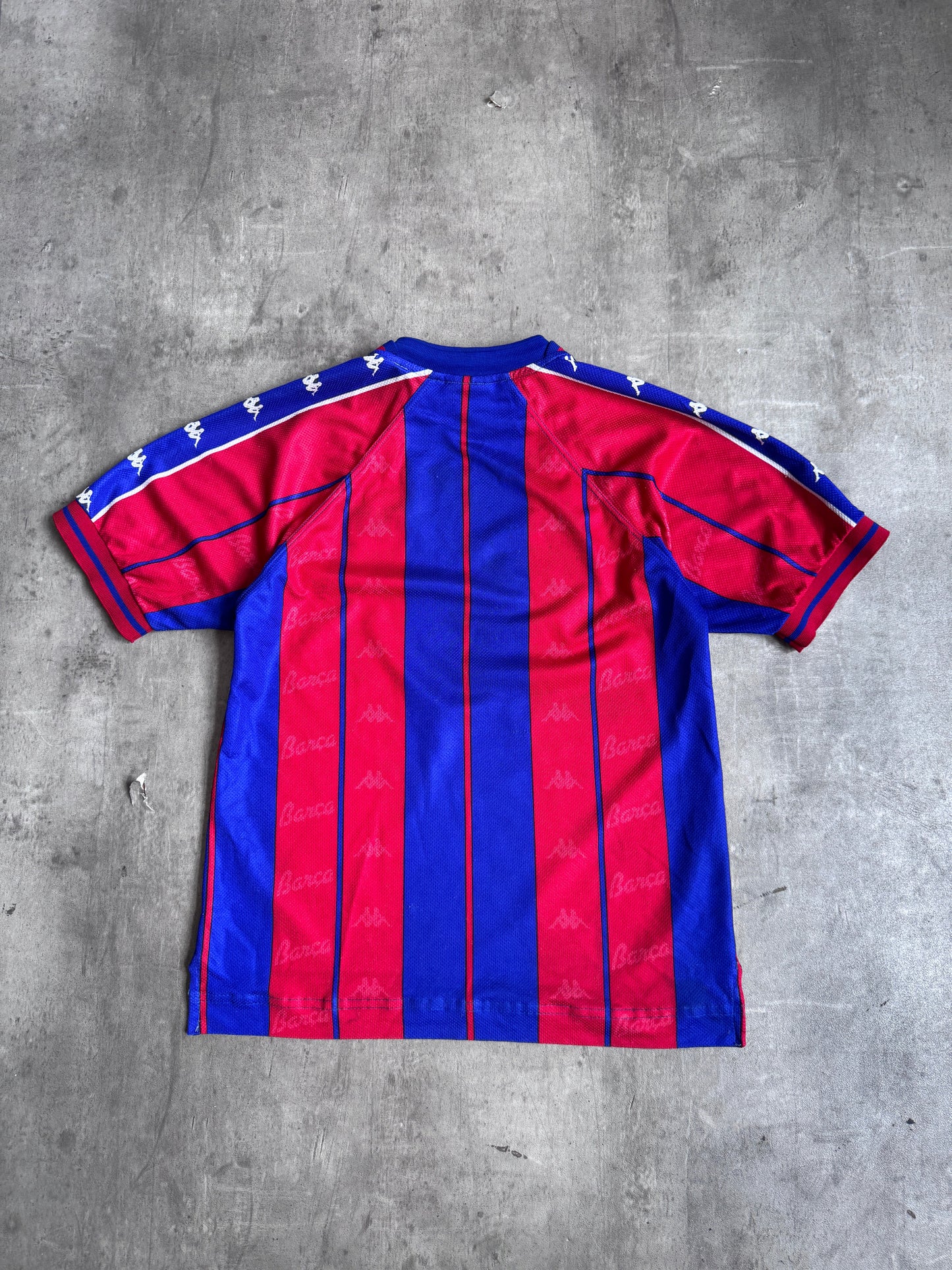 1997-1998 FC Barcelona Home Football Tee | Small, Multicoloured