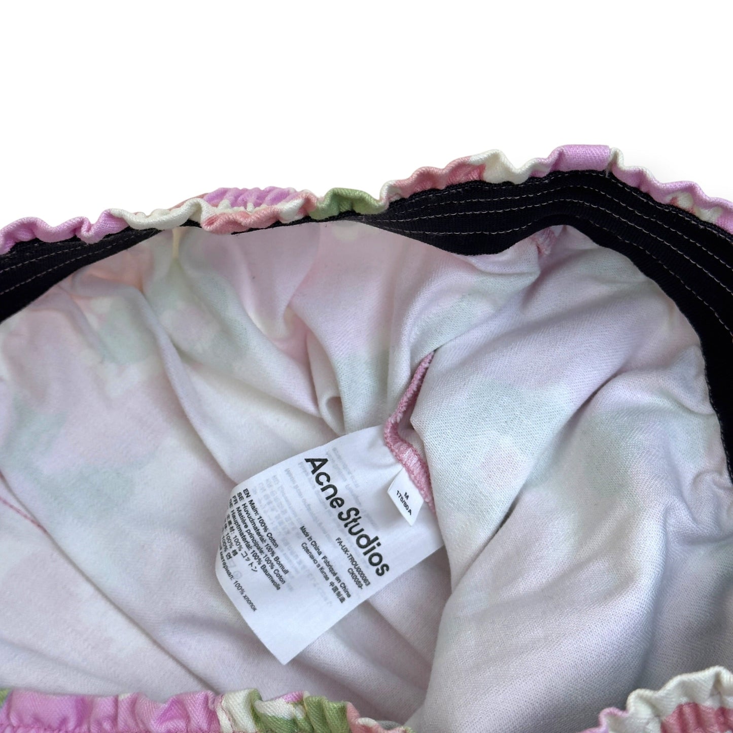 ACNE STUDIOS FLORAL PRINT WIDE LEG TROUSERS PINK M | Medium, Pink