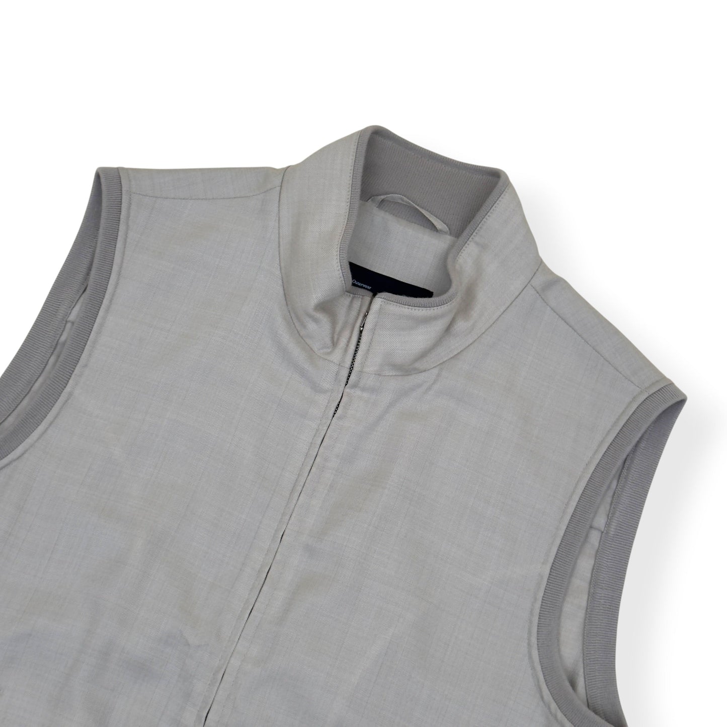 THOM SWEENEY WOOL ZIP-UP GILET STONE 50 / M | Medium, Stone