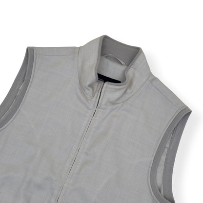 THOM SWEENEY WOOL ZIP-UP GILET STONE 50 / M | Medium, Stone