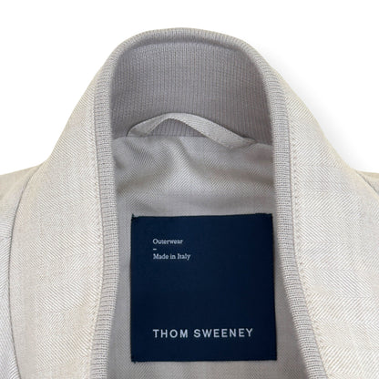 THOM SWEENEY WOOL ZIP-UP GILET STONE 50 / M | Medium, Stone