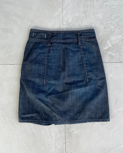 GAS 90'S DENIM WRAP SKIRT - S/M